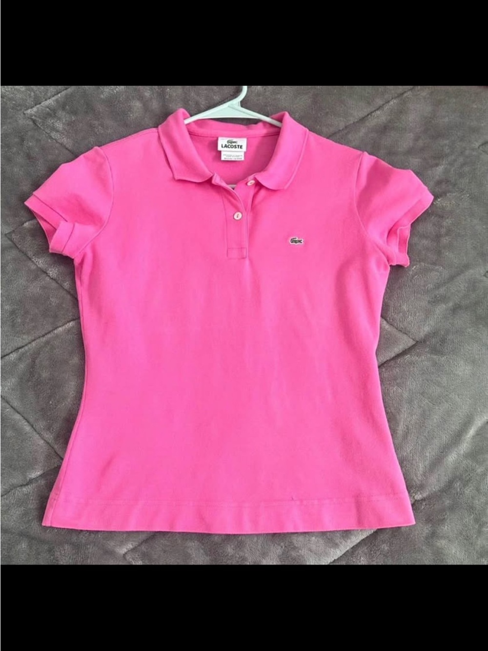 Lacoste Women's Hot Pink Short-Sleeve Polo